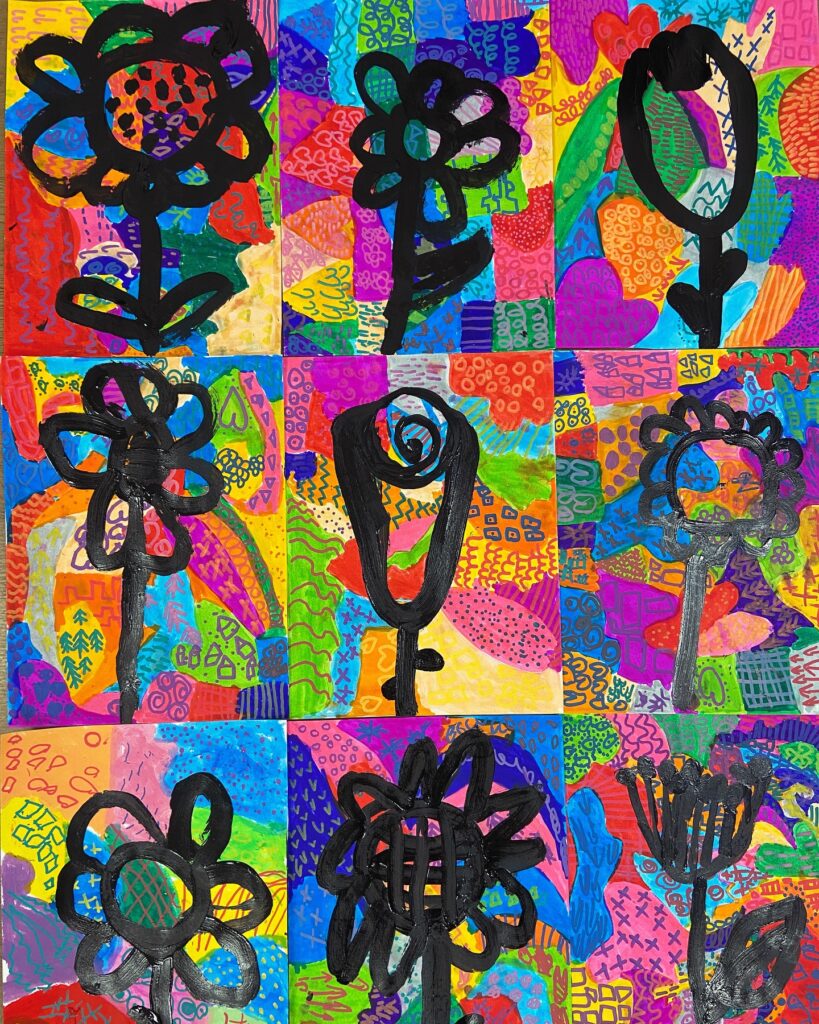 Fleurs colorées