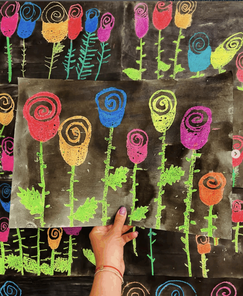 graphisme : les roses ( spirales)
