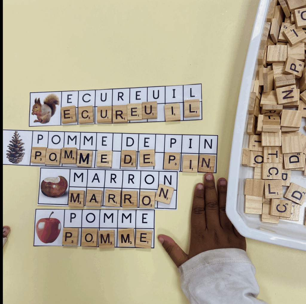 Lettres mobiles automne PS MS GS