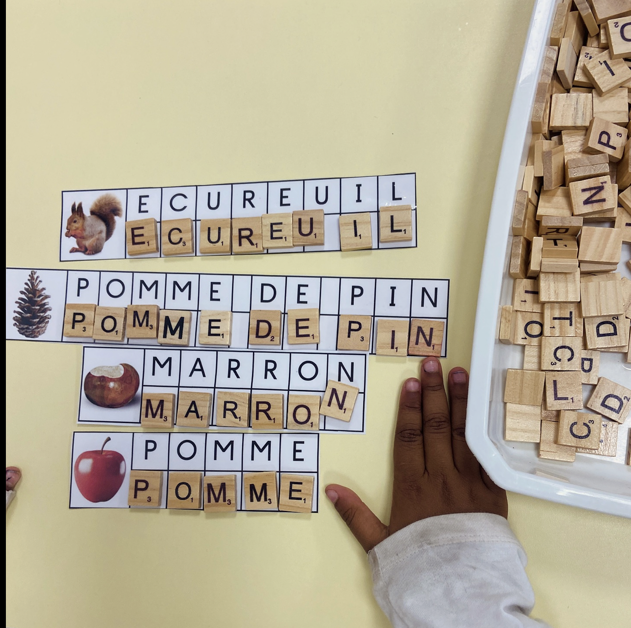 Lettres mobiles automne PS MS GS