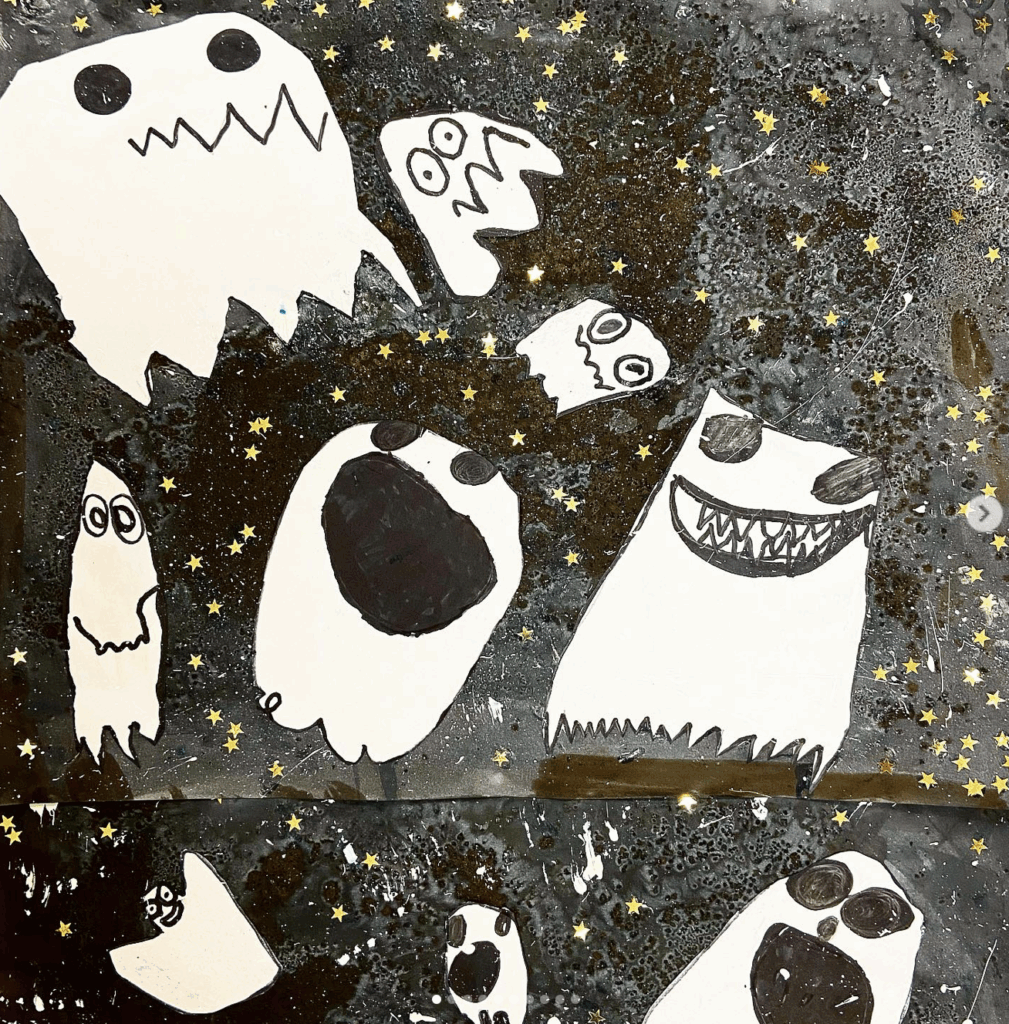 fantômes dans la nuit étoilée