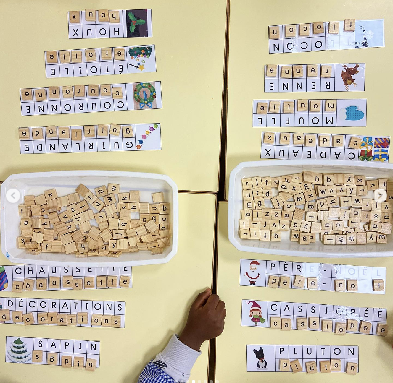 Lettres mobiles Cassiopée et l’étoile de Noël