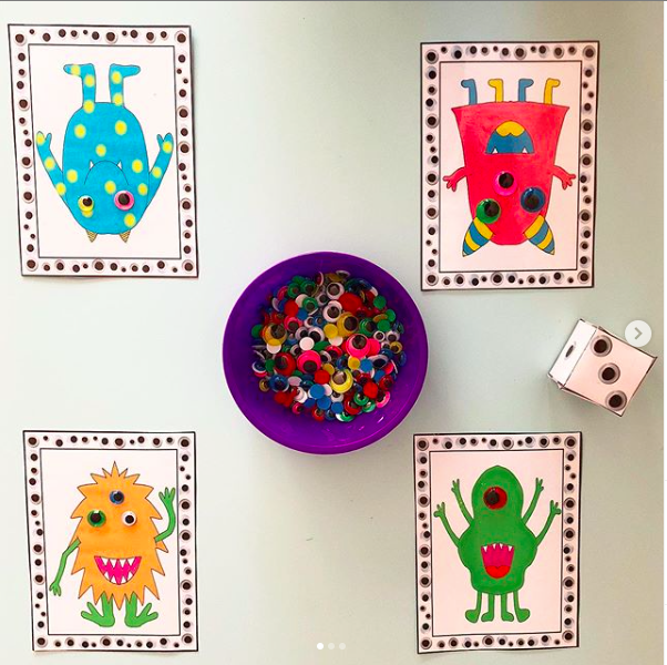 Jeu monstres et yeux mobiles