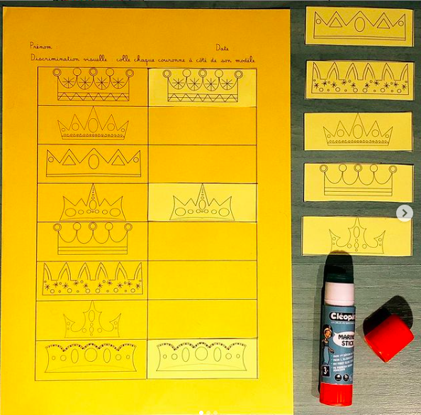 Discrimination visuelle : les couronnes