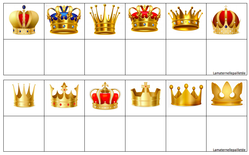 Discrimination visuelle les couronnes