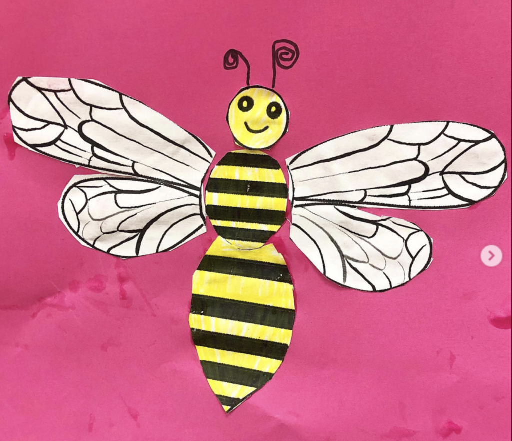Découpage Assemblage collage : l’abeille