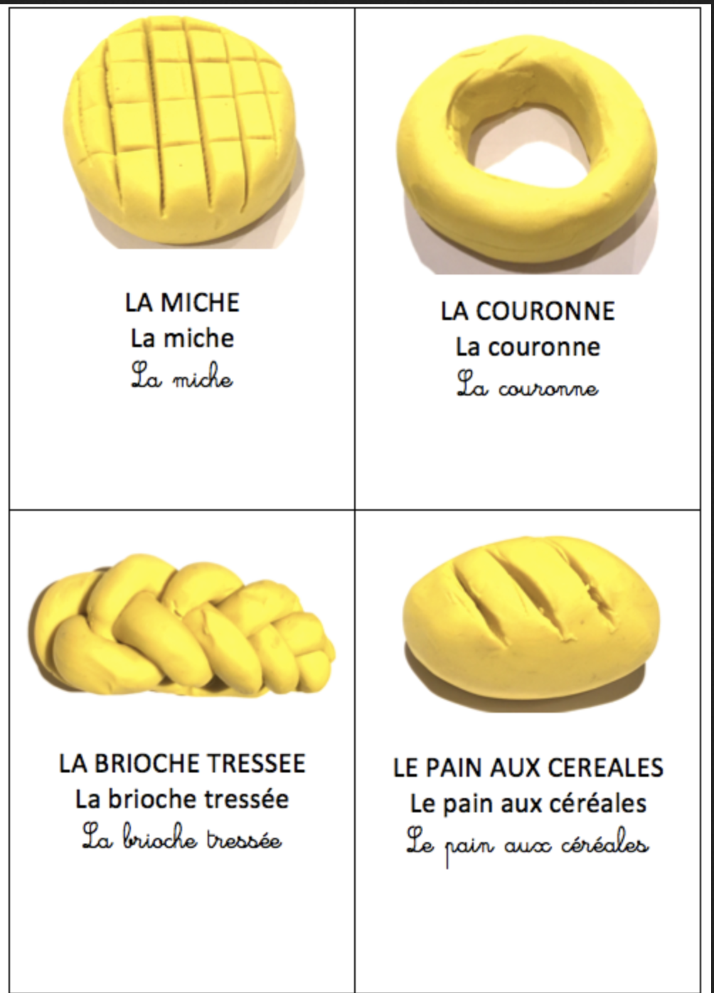 Pâte à modeler : les pains