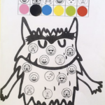 Monstre des émotions : gommettes