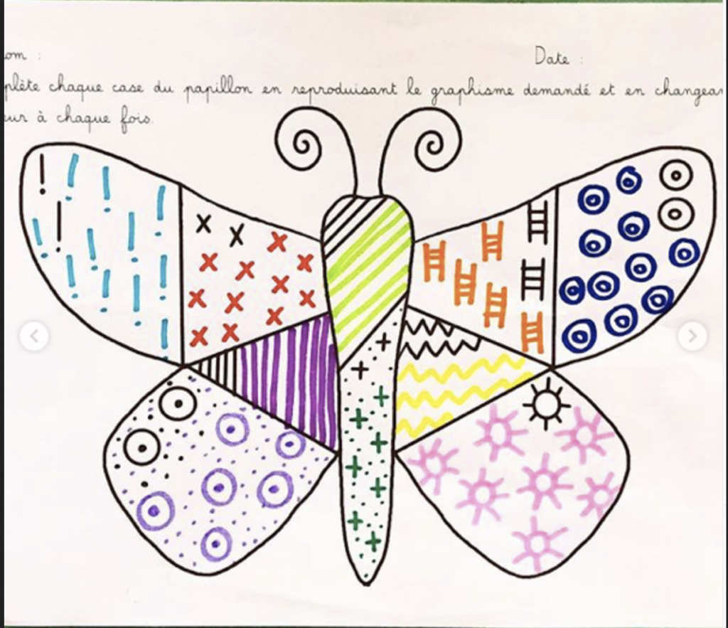 Papillon motifs graphiques