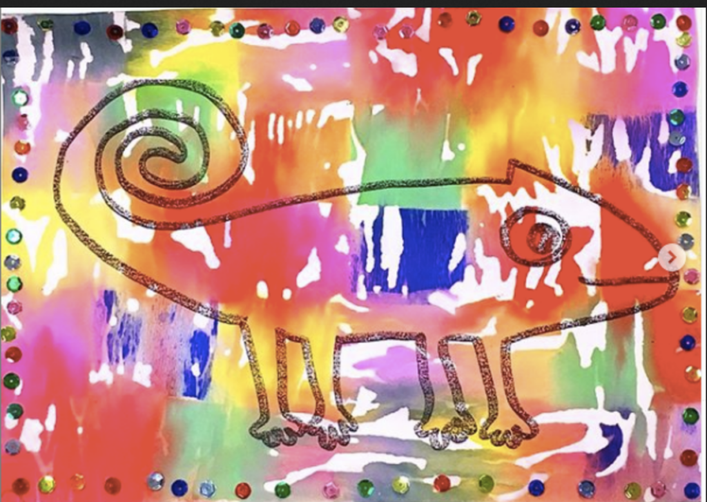 Caméléon art visuel