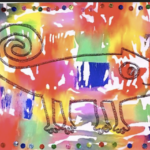 Caméléon art visuel