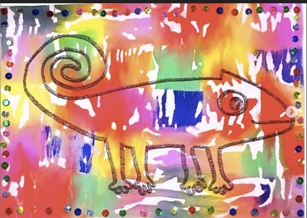 Caméléon art visuel