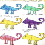 Caméléon peinture et écriture