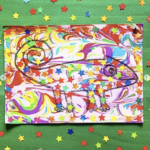 Caméléon peinture à la mousse à raser