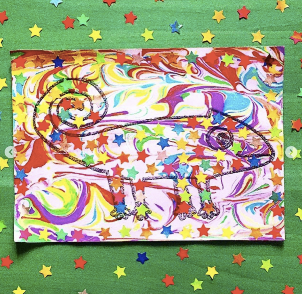 Caméléon peinture à la mousse à raser