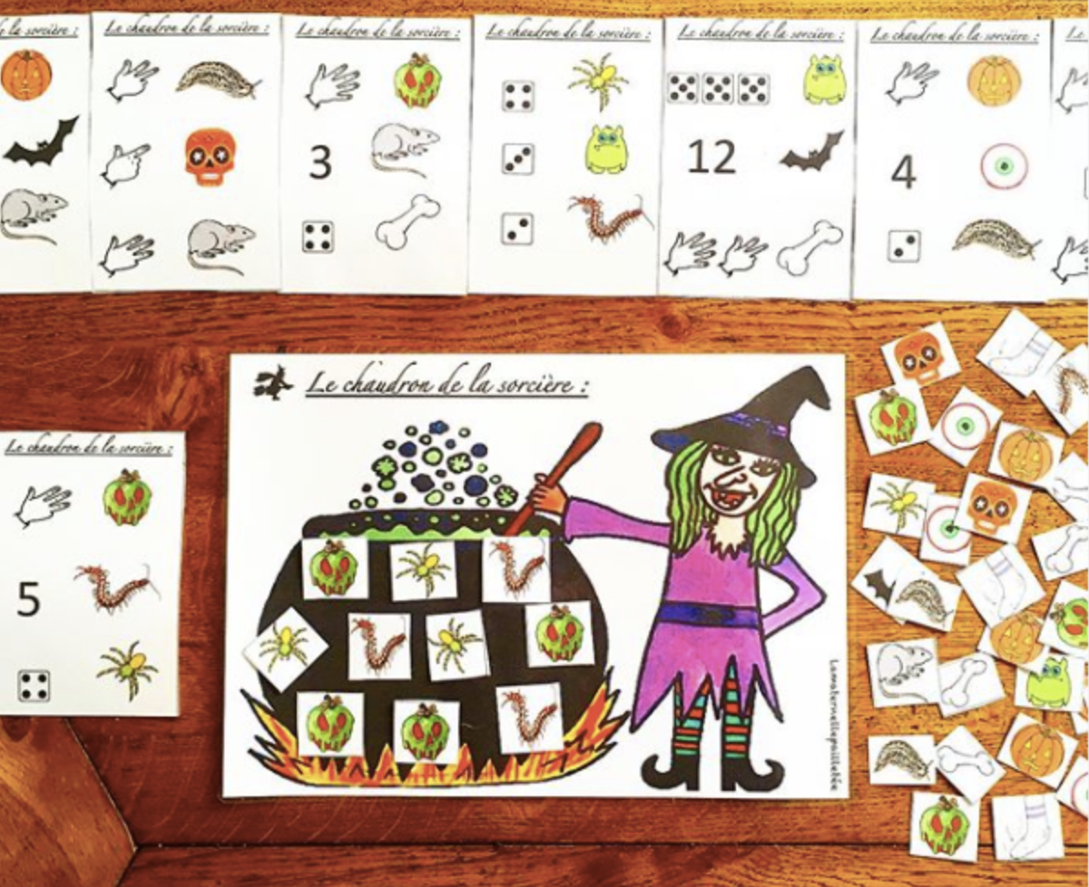 Jeu le chaudron de la sorcière