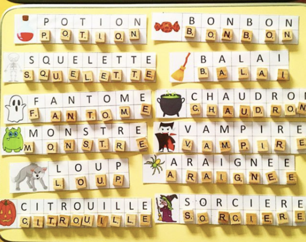 Lettres mobiles Halloween
