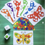 Jeu du papillon des formes : formes et couleurs