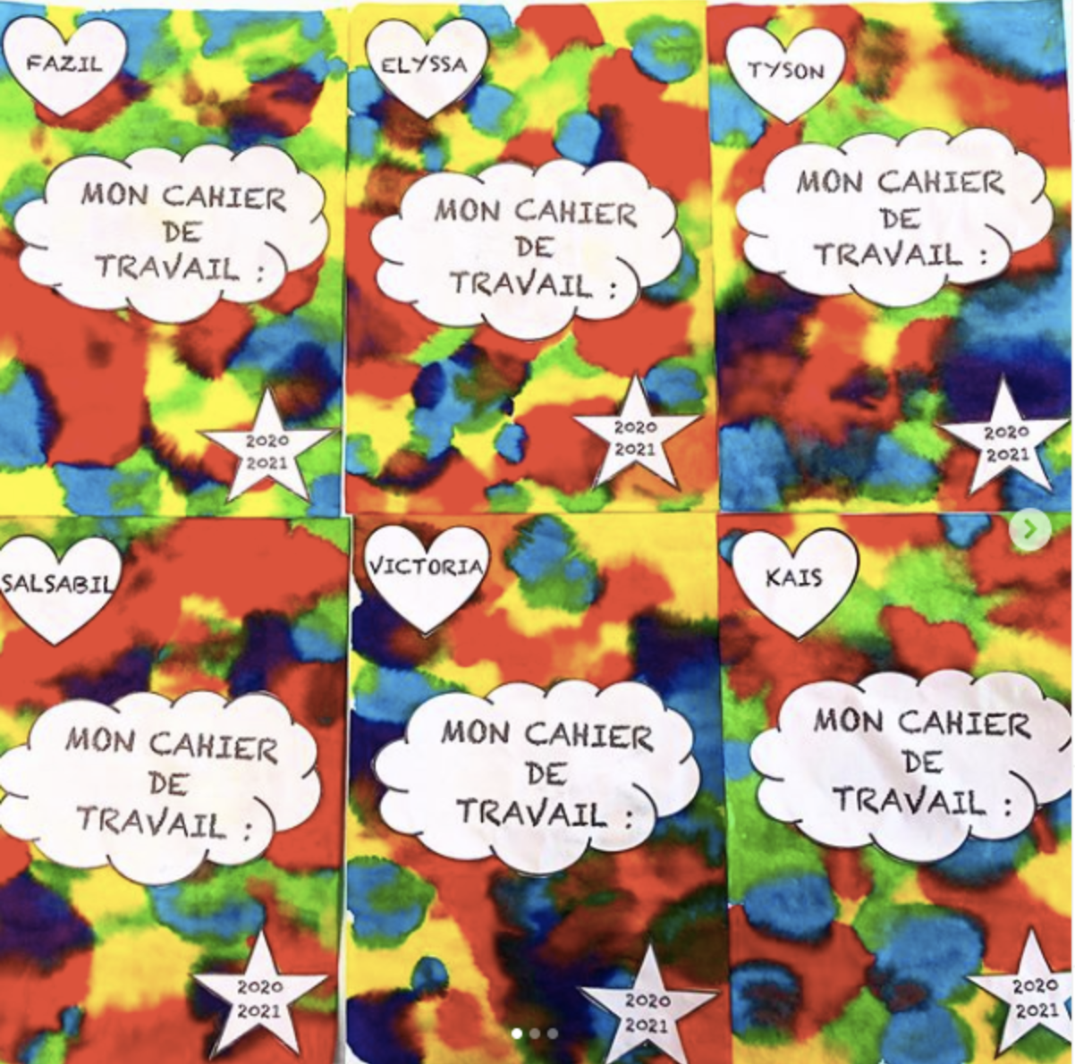 Couverture cahier de travail
