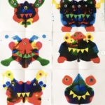 Monstre par pliage symétrique : art visuel