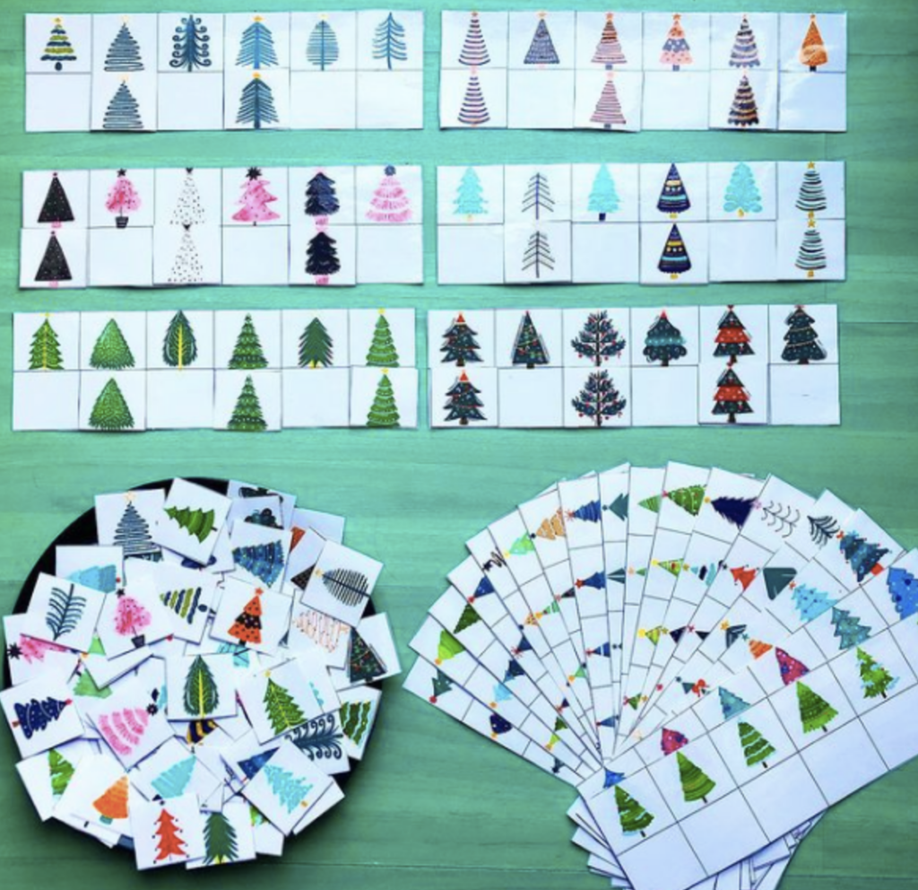 Les sapins : discrimination visuelle