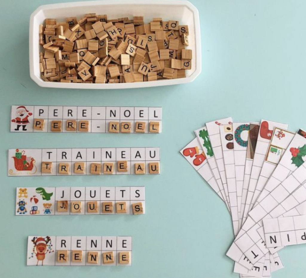 Lettres mobiles Noël