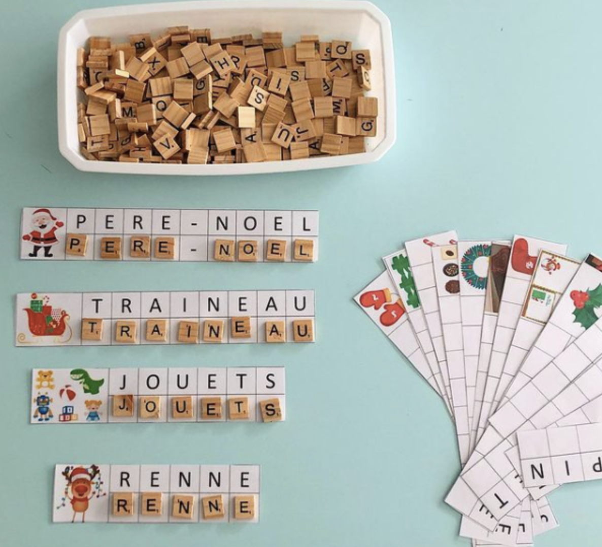 Lettres mobiles Noël