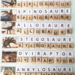 Lettres mobiles dinosaures