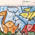 Coloriage magique dinosaure
