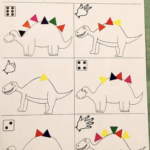 Dénombrement gommettes dinosaures