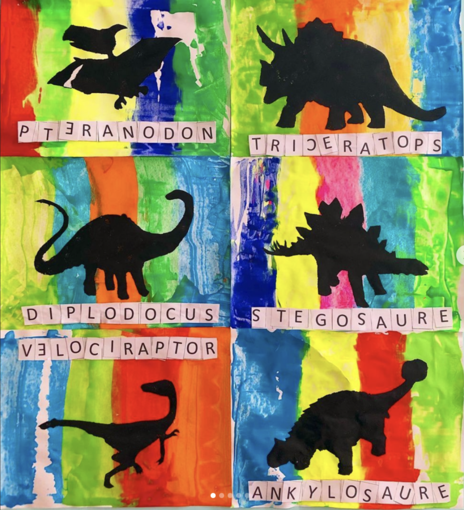 Art : silhouette de dinosaure