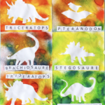 Art dinosaure avec de l&rsquo;encre