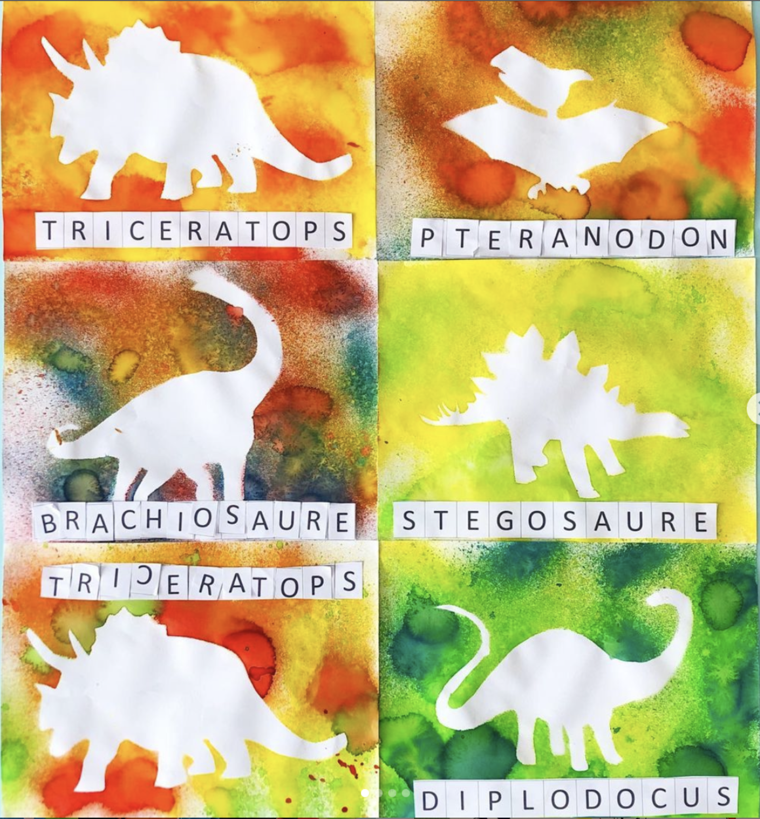 Art dinosaure avec de l’encre