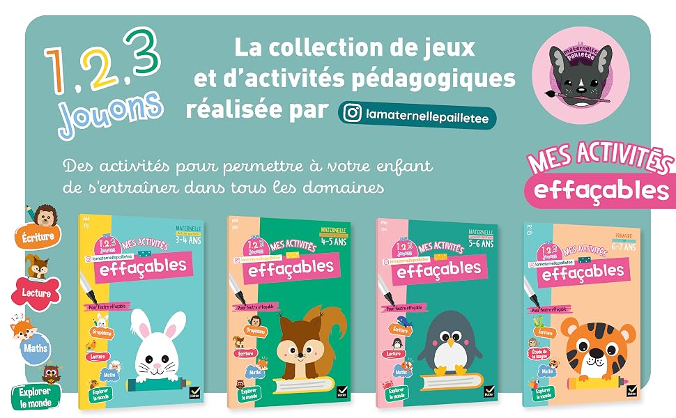 Cahiers effaçables PS, MS, GS, CP