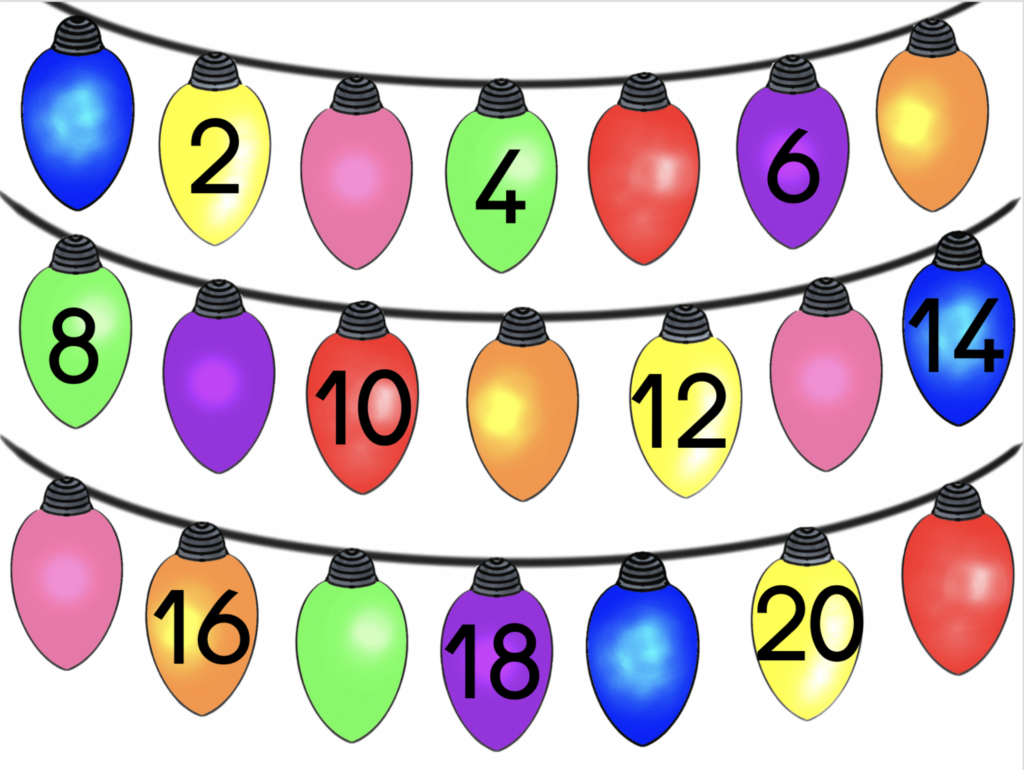 Guirlandes de Noël : ordre numérique