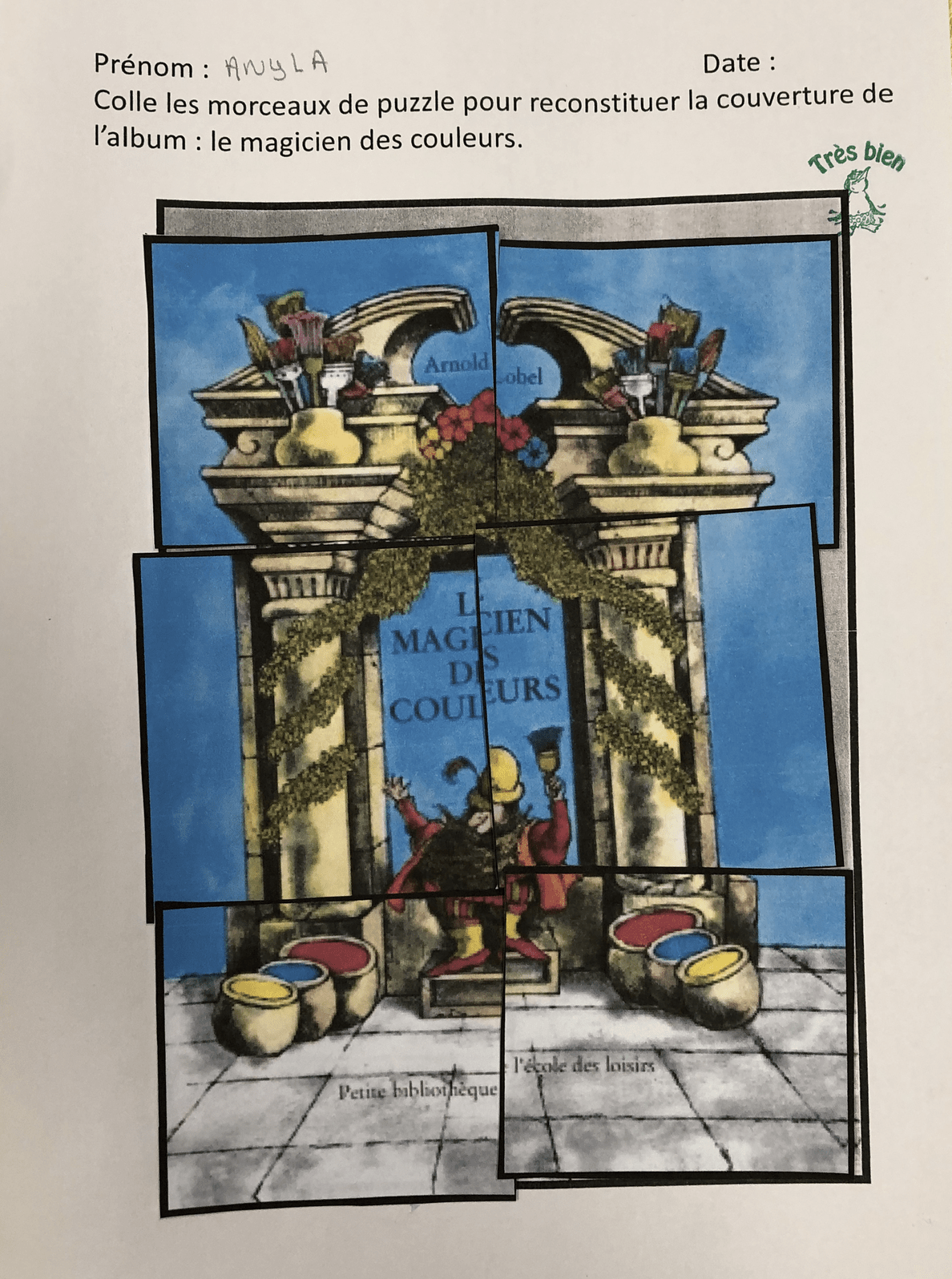 Puzzle de couverture : le magicien des couleurs