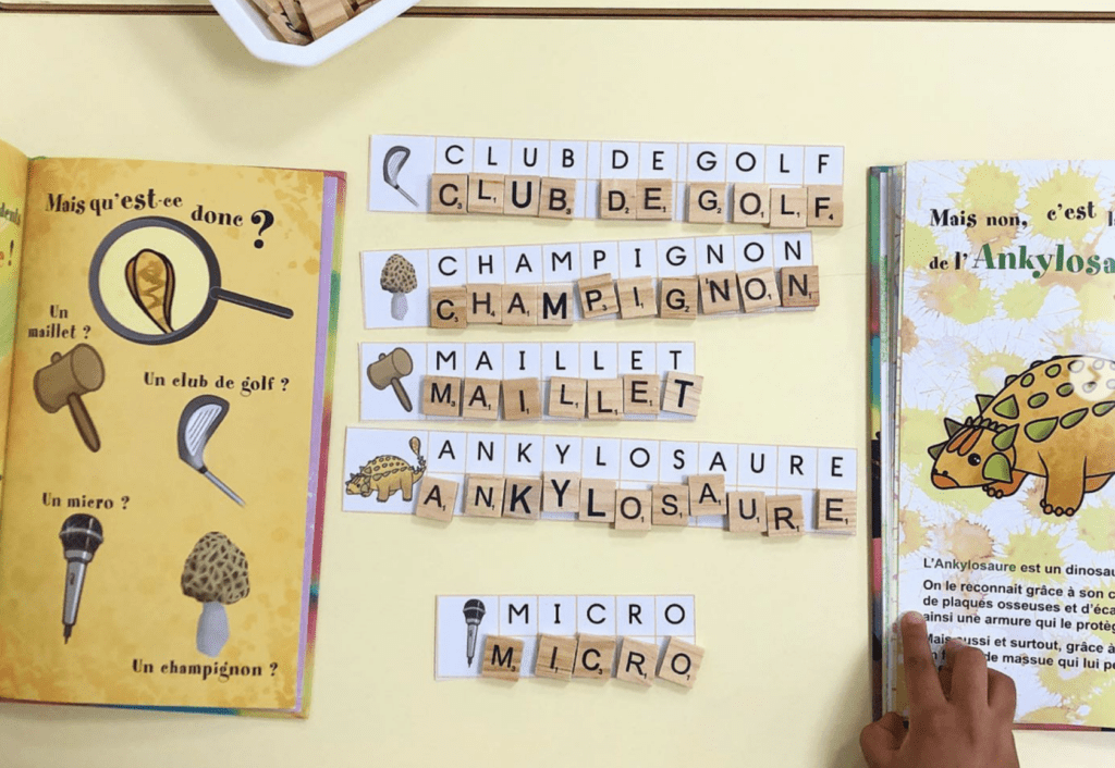 Lettres mobiles : Dinosaures à partir de l’album Mais qu’est-ce donc ?
