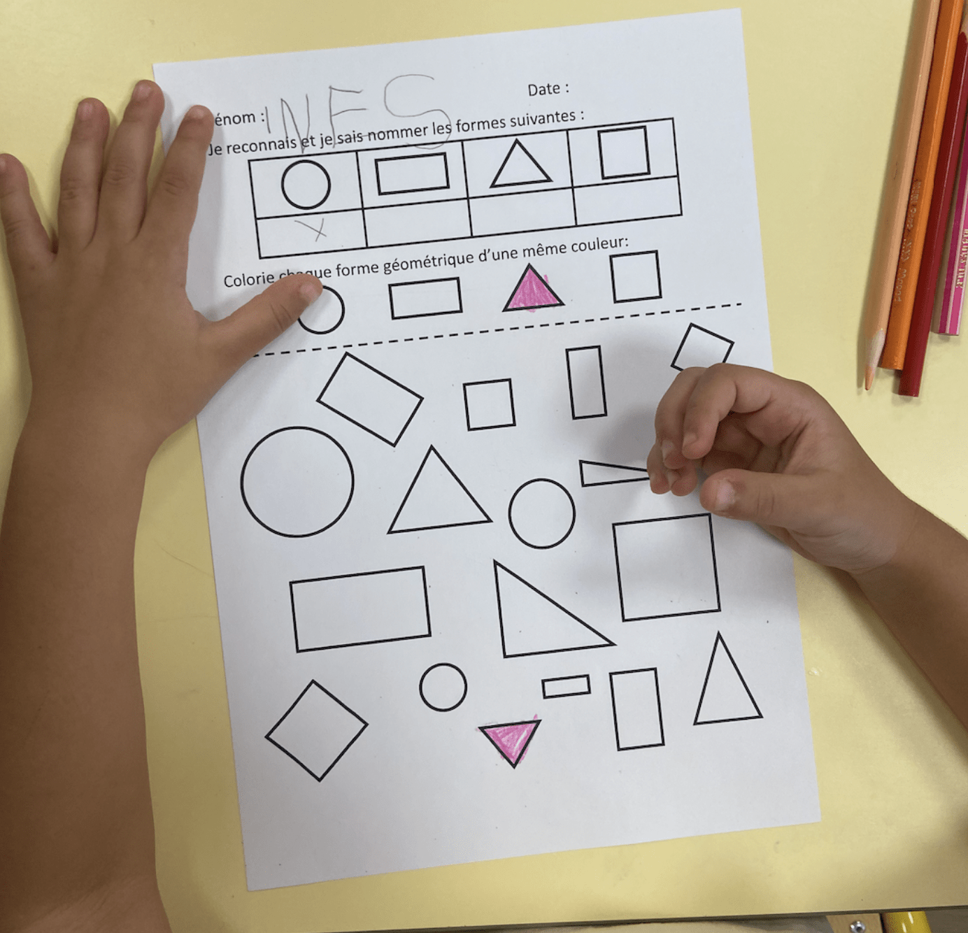 Évaluation sur les formes