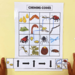 Chemins fléchés : codage et décodage Drôle de coccinelle