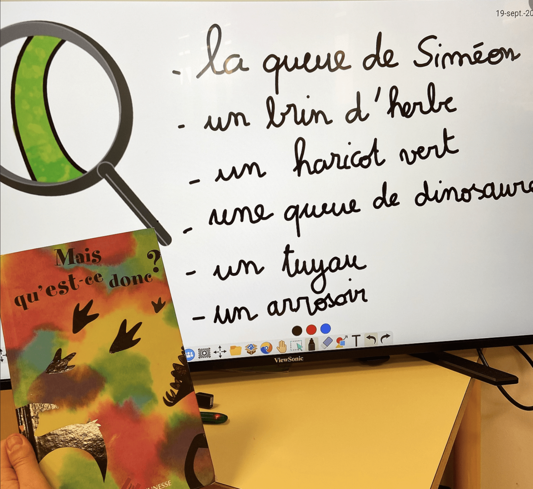 Séance de langage avant la lecture de l’album mais qu’est ce donc ?