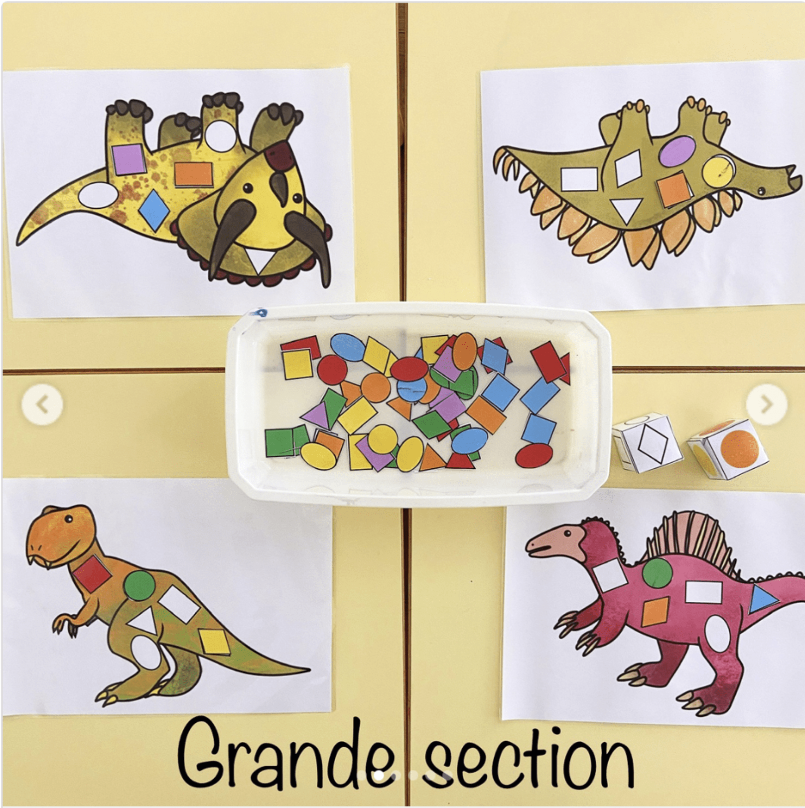 Jeu dino des formes PS MS GS : mais qu’est ce donc ?