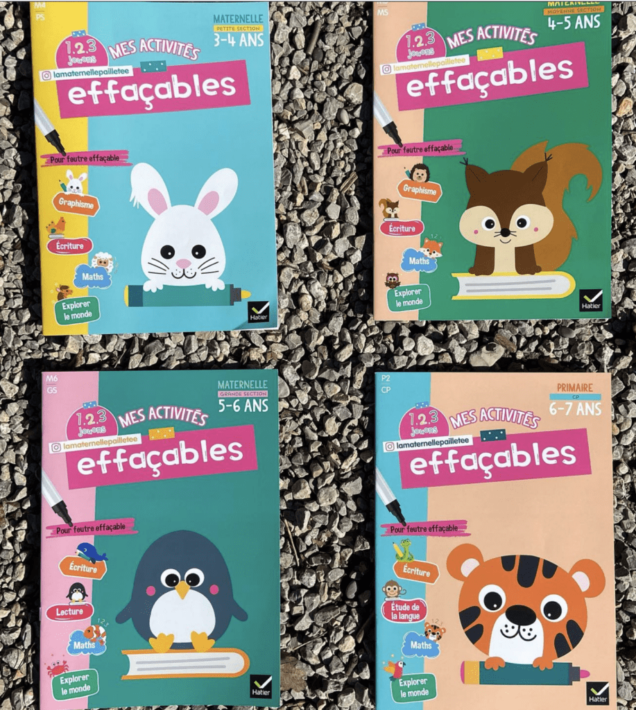 Cahiers effaçables PS, MS, GS, CP
